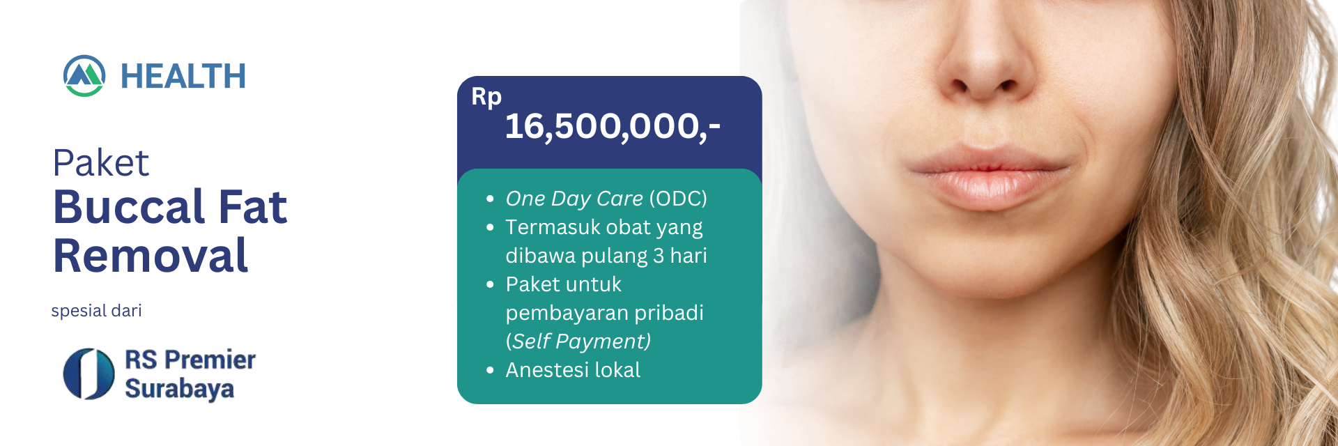 Paket Buccal Fat Removal by RS Premier Surabaya